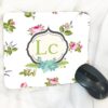 Floral Monogrammed Mouse Pad