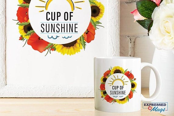 11oz Cup of Sunshine Floral Mug