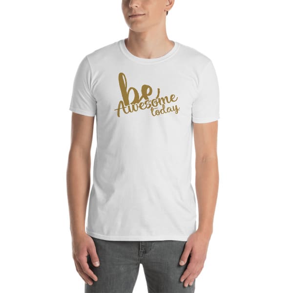 mockup 3058129b Be Awesome Today Short-Sleeve Unisex Men and Women T-Shirt