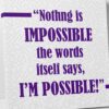 nothing is impossible custom printed motivational quotes on canvas wall art wall decor inspirational quotes 5d146baa Nothing is Impossible Motivational Canvas
