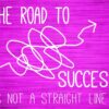 the road to success pink The Road To Success Motivational Canvas