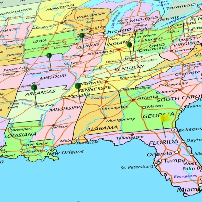 usa map 24x36 layout Large Push Pin USA Map - USA States and World Business Map for Pinning