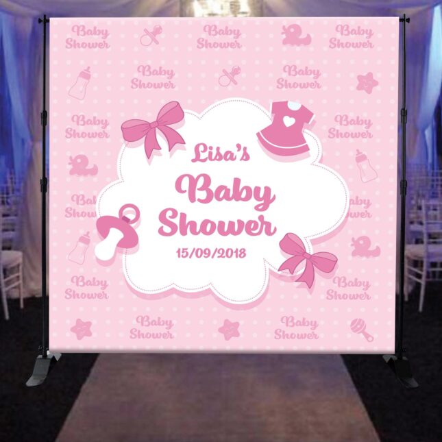 Baby Shower Girl 3 Mockup scaled Pink Personalized Baby Bottle and Pacifier Baby Shower Backdrop Banner Display
