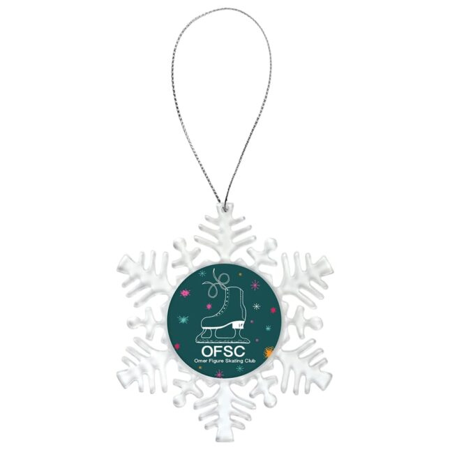 HH101 Personalized Clear Snowflake Christmas Ornament