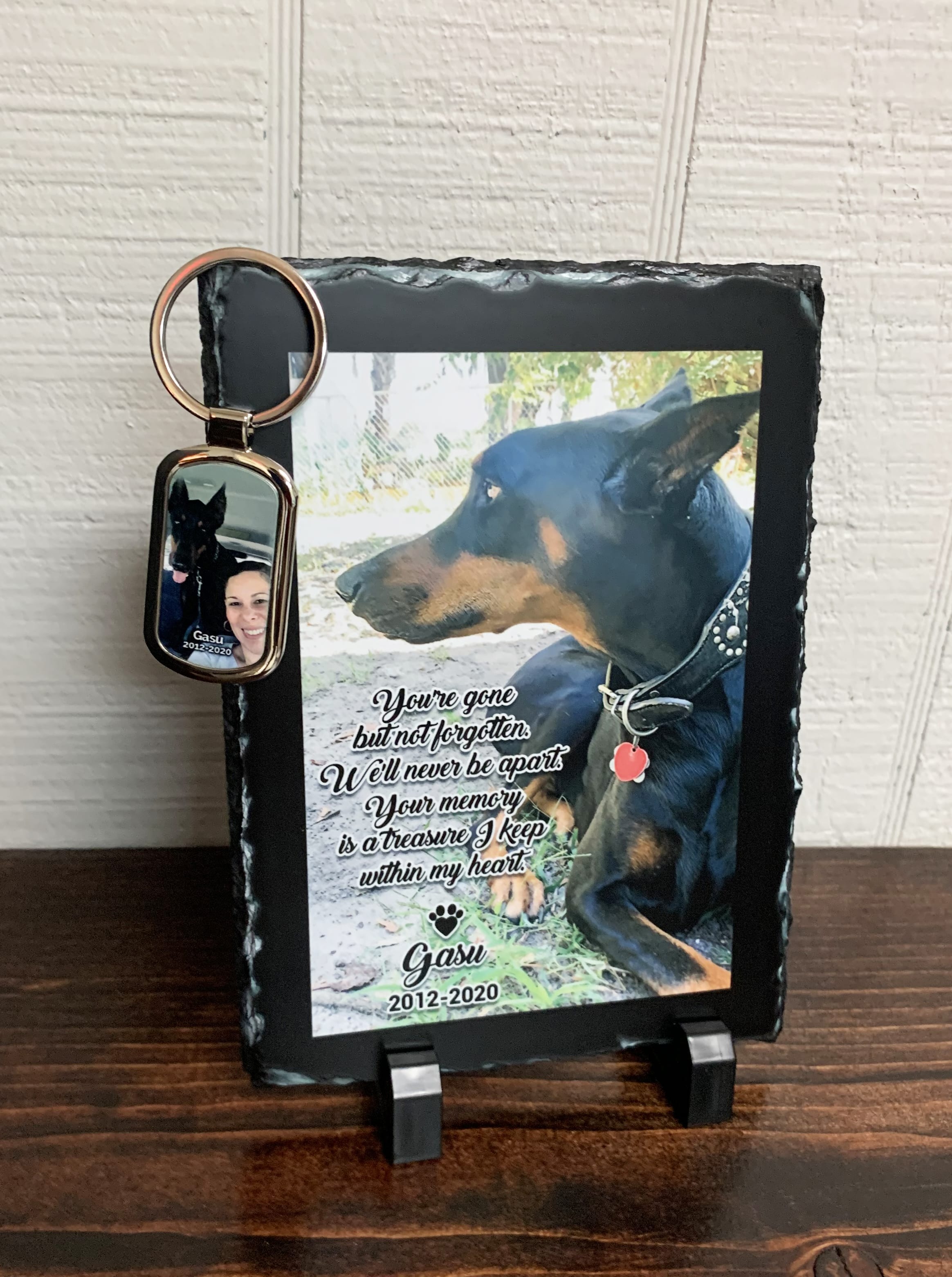 dog memorial photo slate Pets