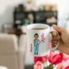 personalized black nurse mug