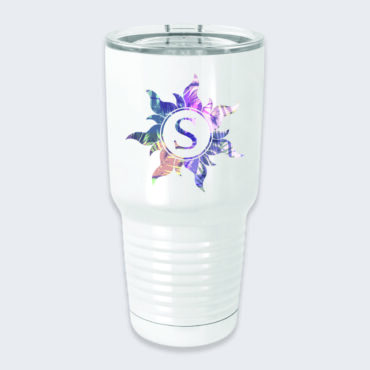 12.78x3.9 Exotic tropical summer ringneck polar camel tumbler lifestyle template Sun Monogram Personalized Gifts for all Achievements