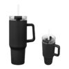 Black Insulated 40 oz. Tumbler with Handle and Straw2