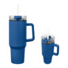 Blue Insulated 40 oz. Tumbler with Handle and Straw Insulated 40 oz. Tumbler with Handle and Straw