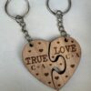 il fullxfull.5695313884 2gyy scaled Personalized True Love Heart Keyring Set, Wooden Keychain Valentine's Day Couples Gift
